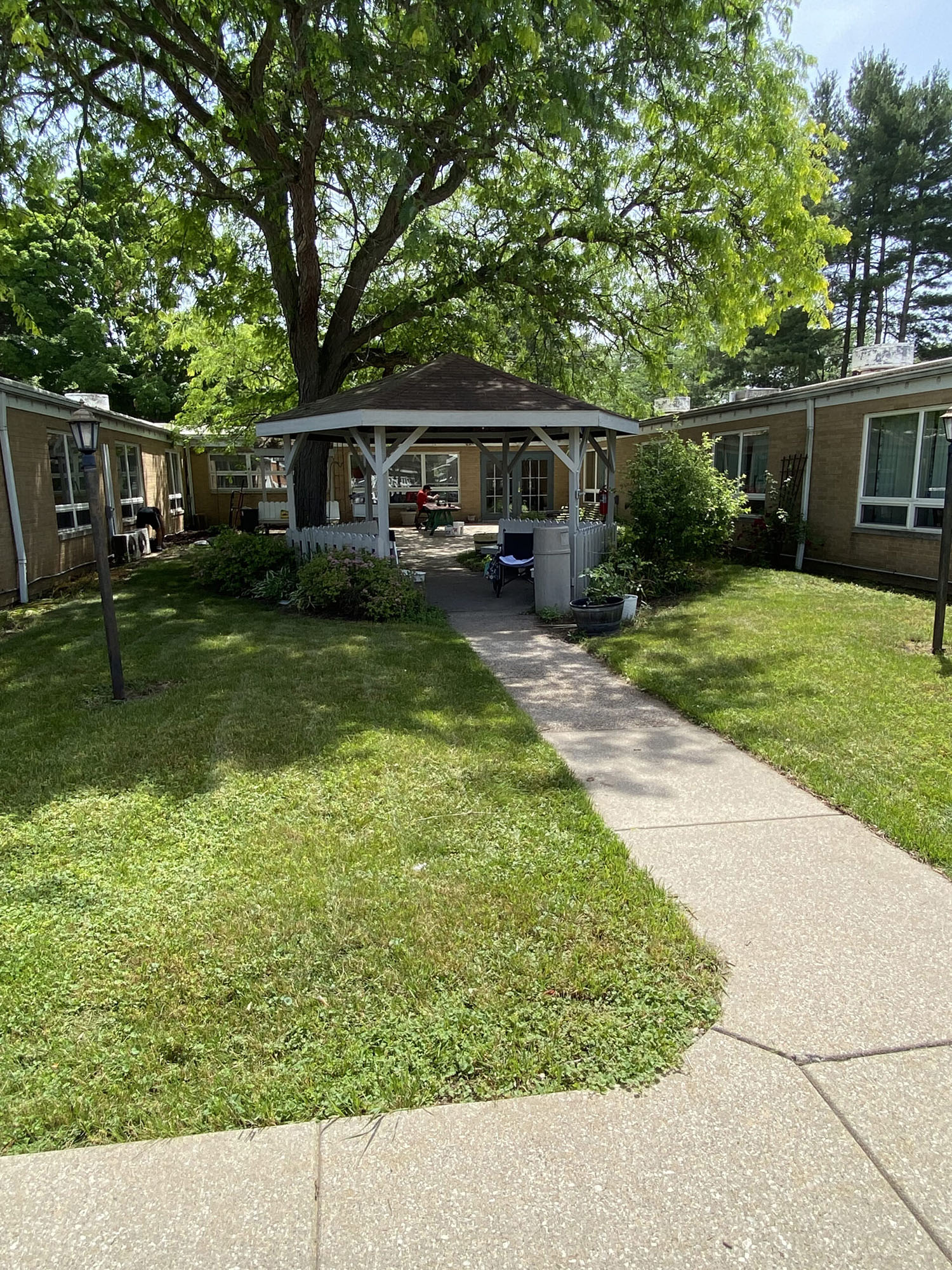 Brickyard Healthcare LaPorte Care Center exterior gazebo sitting area